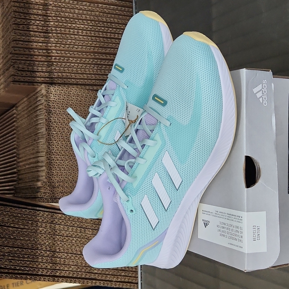adidas Women’s Athletic Shoes in Mint Green and Lavender with White Accents